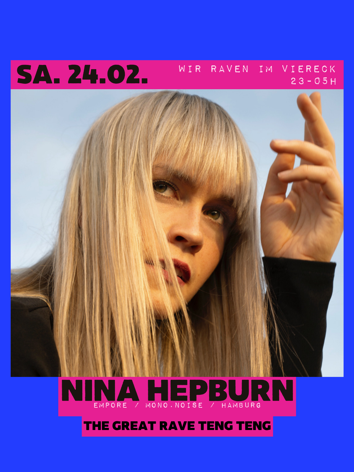 Veranstaltungsbild für Wir Raven Im Viereck w./ NINA HEPBURN (Empore/Mono.Noise/Hamburg)